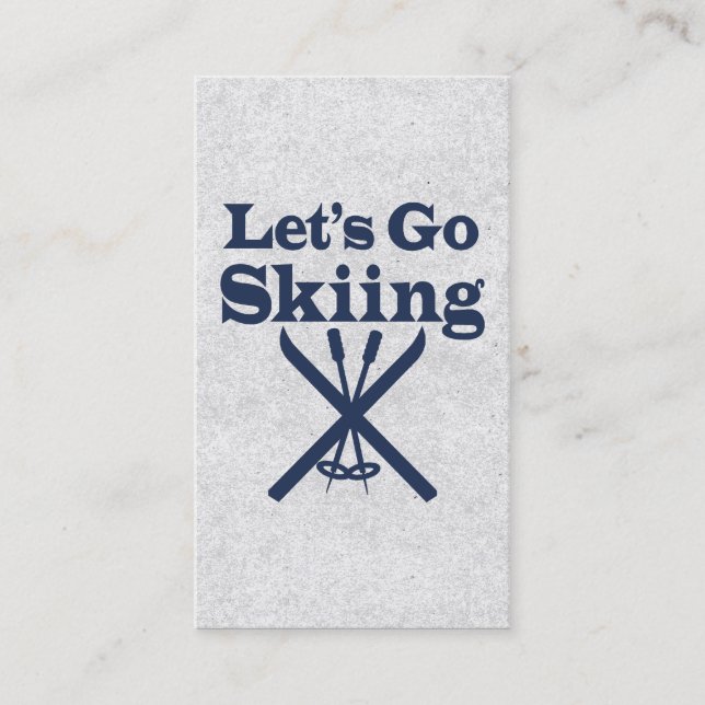 Carte De Visite Aller skier (Devant)