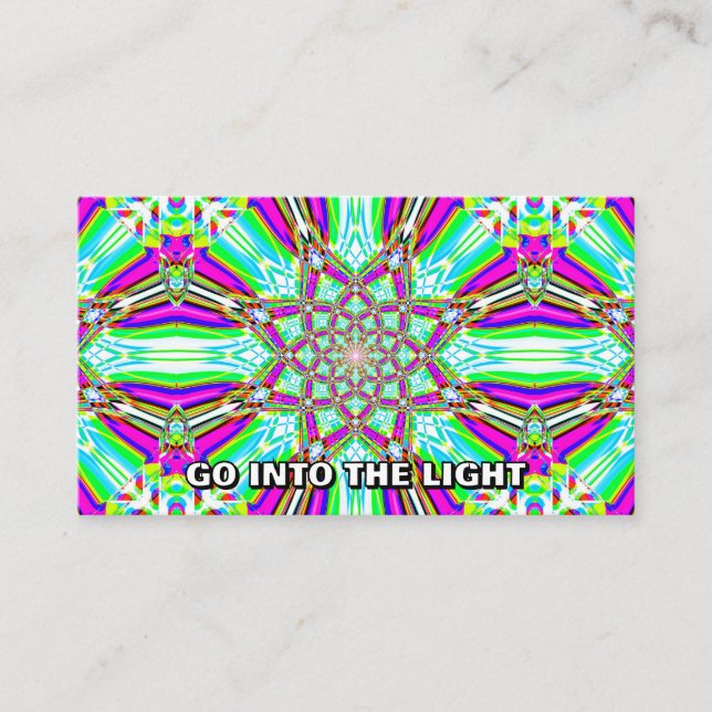 Carte De Visite ALLEZ À LA LUMIÈRE (vous pouvez modifier les mots) (Devant)