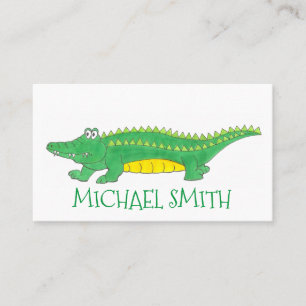 Carte De Visite Alligator vert Gator Reptile Crocodile Crocodile Z