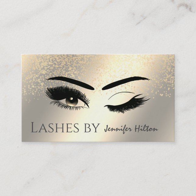 Carte De Visite Alluring patina or lashes wink yeux de maquillage (Devant)