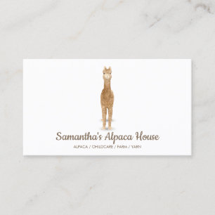 Carte De Visite Alpaca simple