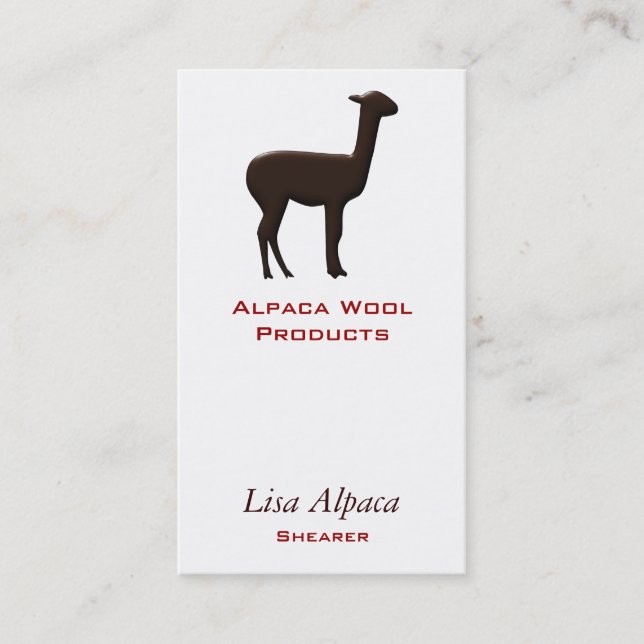 Carte De Visite Alpaga (Devant)