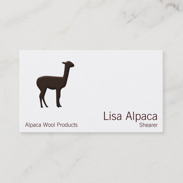 Carte De Visite Alpaga (Devant)