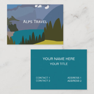 Carte De Visite Alpes Mountain Lake Travel