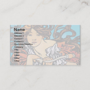 Carte De Visite Alphonse Mucha - Cycles Perfecta Retro Art Nouveau