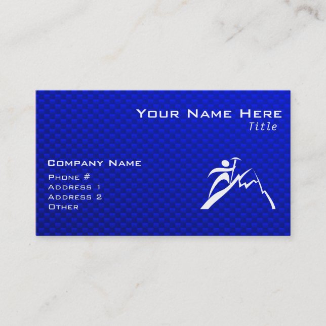 Carte De Visite Alpinisme bleu (Devant)
