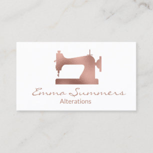 Carte De Visite Altérations de la machine à coudre rose Gold Foil