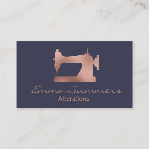 Carte De Visite Altérations de la machine à coudre rose Gold Foil