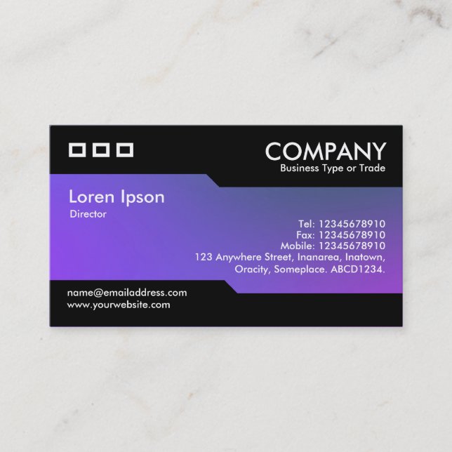 Carte De Visite Alternatif - Gradients doux (Devant)