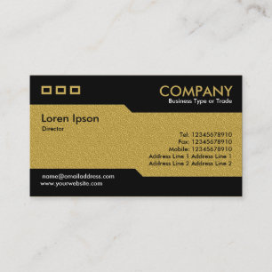 Carte De Visite Alternatif - Ocre Texture Embossée