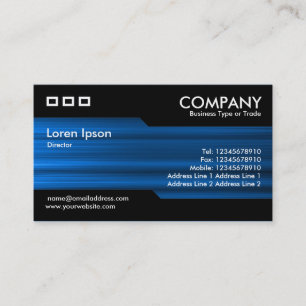Carte De Visite Alterner - texture bleue balayée