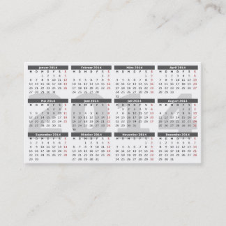 Carte de visite Alu Optik moderne et calendrier 20