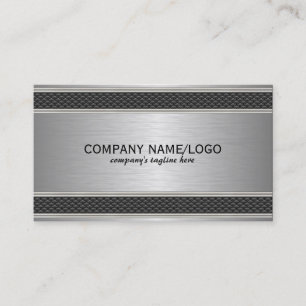 Carte De Visite Aluminium brossé simple et élégant