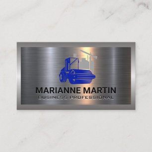 Carte De Visite Aluminium métallique   Rouleau à vapeur   Construc