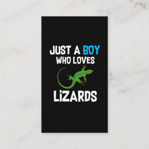 Carte De Visite Amateur de Lizard Garçon Reptile Animal Animaux Fa