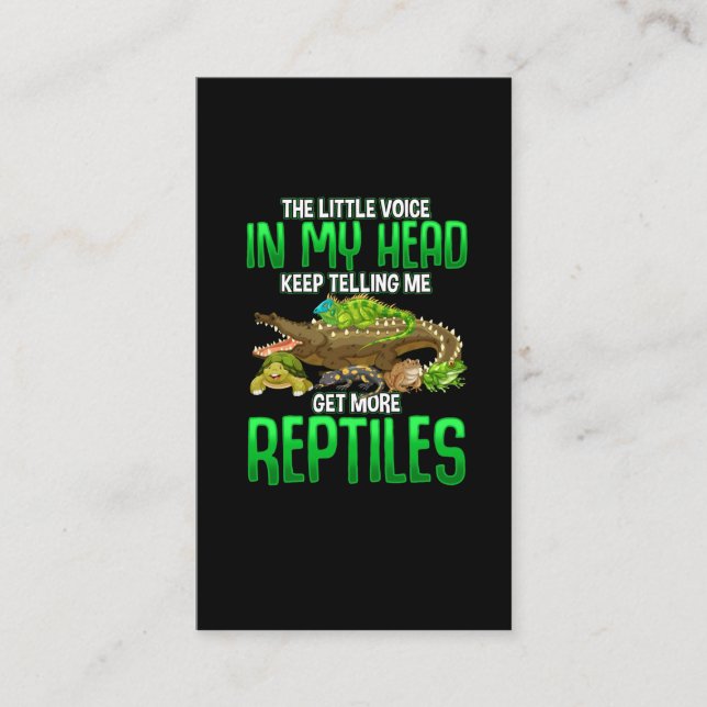 Carte De Visite Amateur de reptiles Gifts Snake grenouille et prop (Devant)