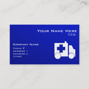 Carte De Visite Ambulance bleue