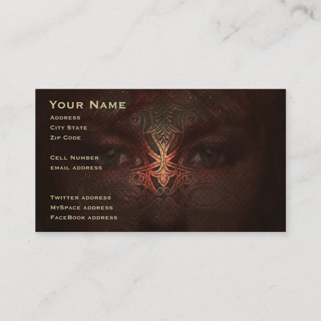 Carte De Visite Âme en acier (Devant)