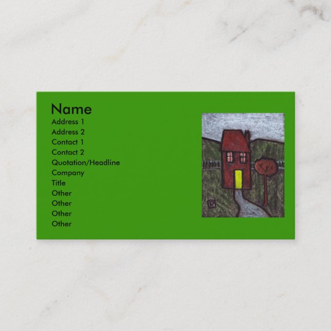 Carte De Visite Amélioration de l'habitat (Devant)
