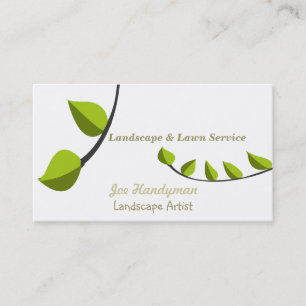 Carte De Visite Aménagement de jardinage unique de soin de pelouse