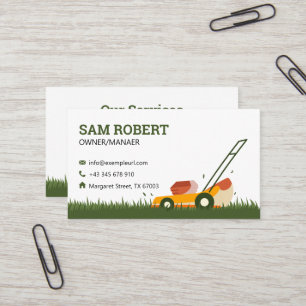 Carte De Visite Aménagement paysager amusant et convivial avec une