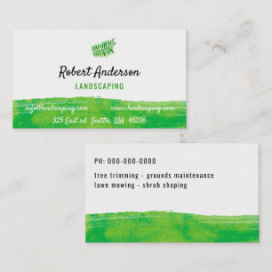 Carte De Visite Aménagement paysager Arbre de sciage de pelouse Tr