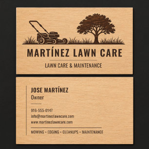 Carte De Visite Aménagement paysager en bois Service professionnel