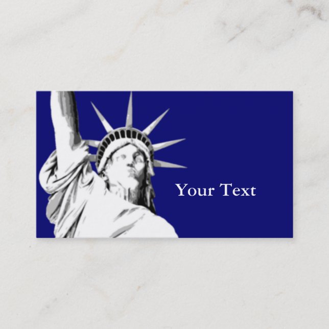 Carte de visite américain de la Statue de la Liber (Devant)