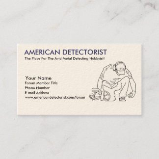 Carte De Visite Américain Detectorist