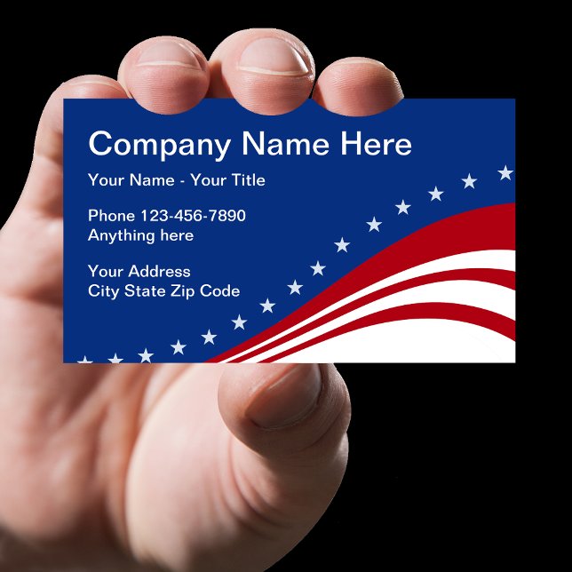 Carte De Visite Américain Patriotique Americana (Créateur téléchargé)