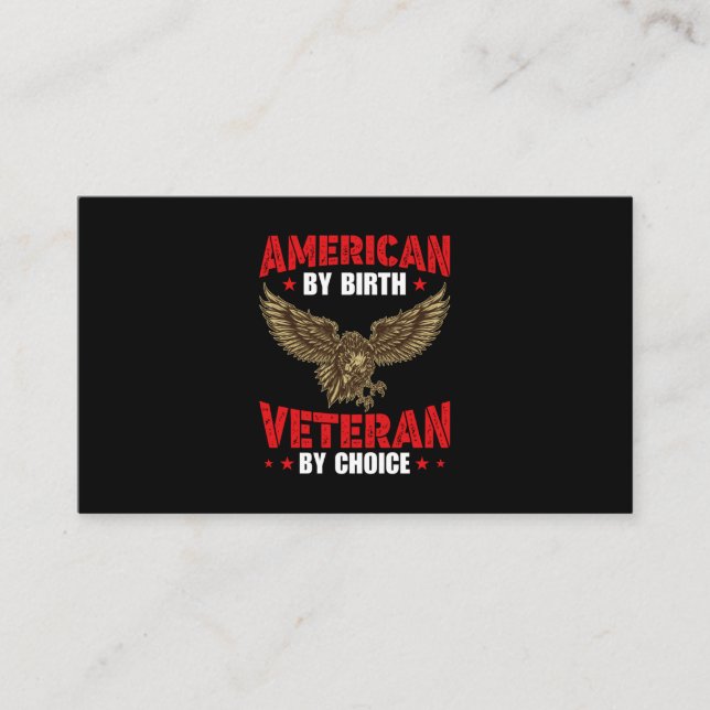 Carte De Visite American By Birth Veteran (Devant)