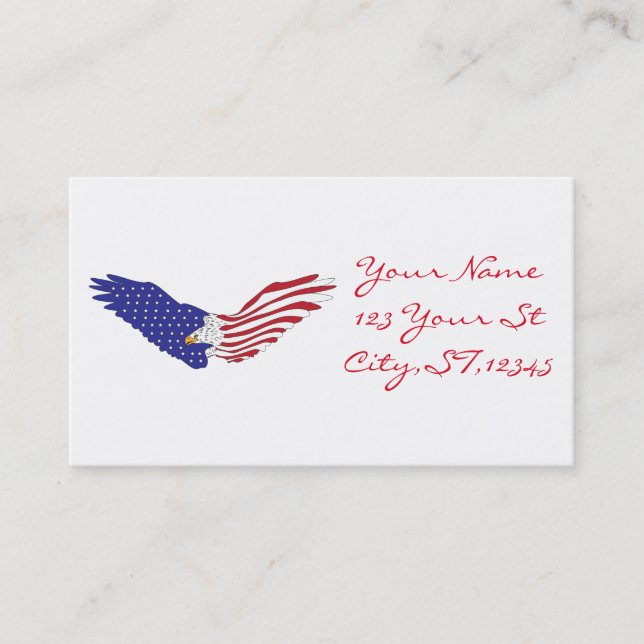 Carte De Visite American Eagle Thunder_Cove 4 juillet patriotique (Devant)