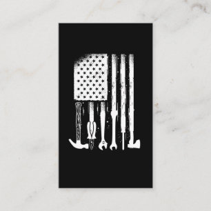 Carte De Visite American Flag Mechanic Tools Fier Craftsman USA