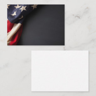 Carte De Visite American Flag on a Chalkboard