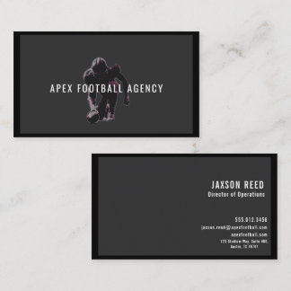 Carte De Visite American Football Sports Management-Rising Red