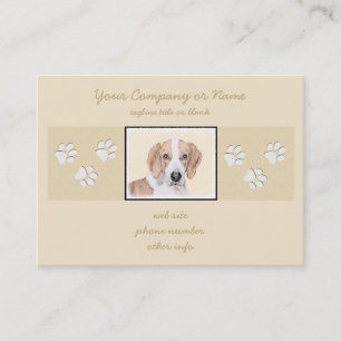 Carte De Visite American Foxhound Painting - Joli art original chi