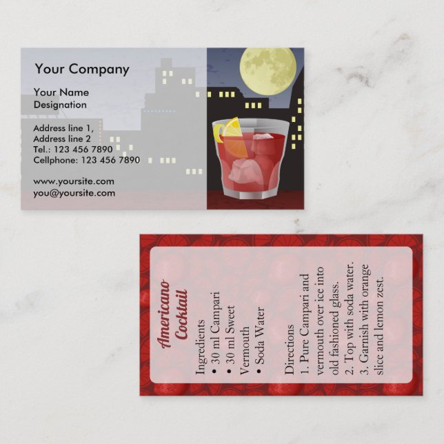 Carte de visite Americano (Devant / Derrière)