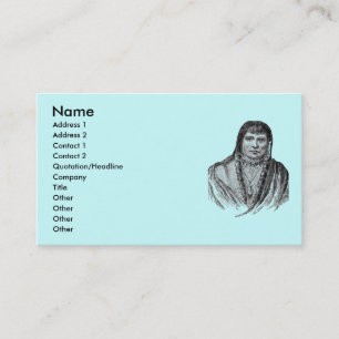 Carte de visite amérindien