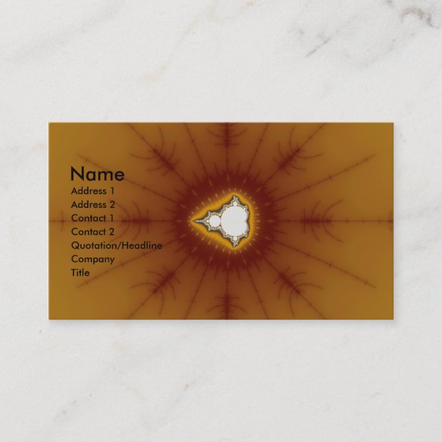 Carte De Visite Amérique native - Fractal (Devant)