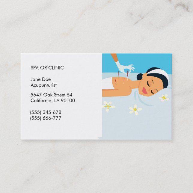 Carte de visite amical d'acupuncteur (Devant)