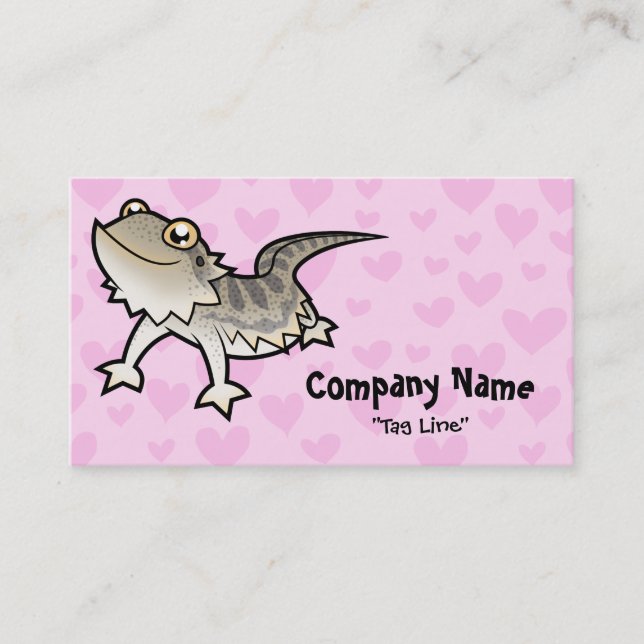 Carte De Visite Amour barbu de dragon/dragon de Rankin (Devant)