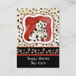 Carte De Visite "Amour de chiot," art dalmatien de chiot par
