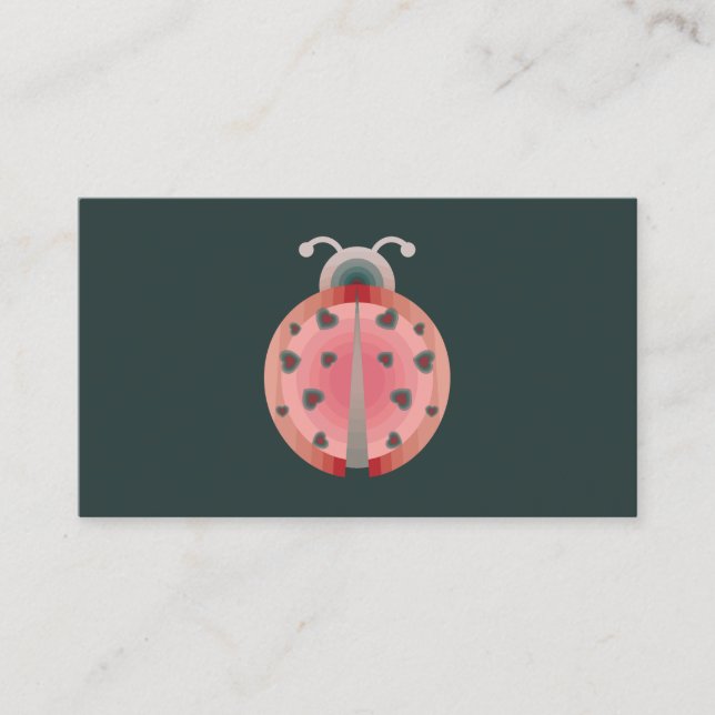 Carte De Visite amour de coccinelle (Devant)
