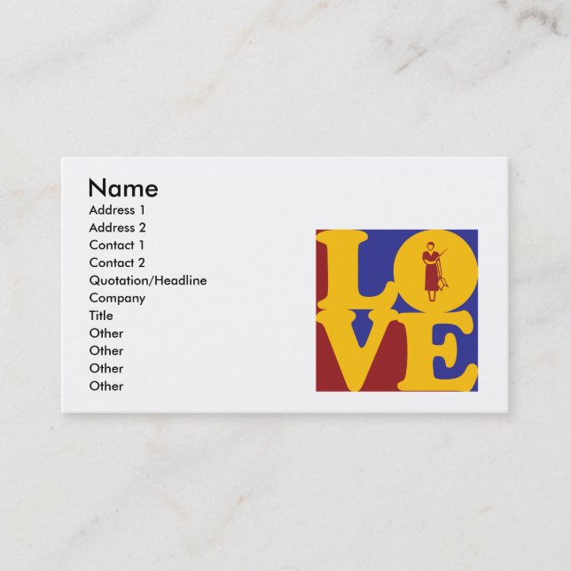 Carte De Visite Amour de enseignement (Devant)