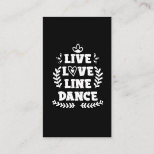 Carte De Visite Amour de la danse de la ligne country Danseur de l