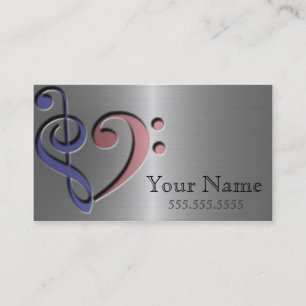 Carte De Visite Amour de musique