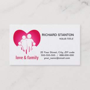Carte De Visite Amour et famille