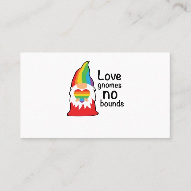 Carte De Visite Amour Gnomes Pas Lié LGBT Fier (Devant)