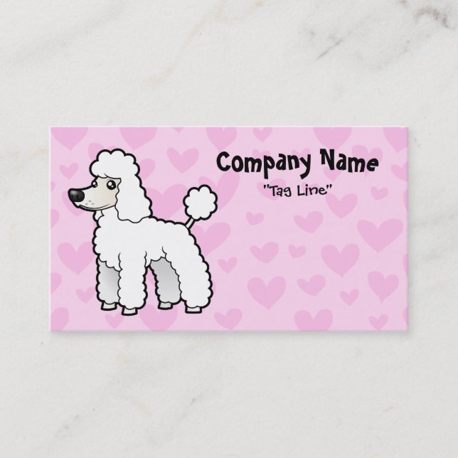 Carte De Visite Amour standard/de miniature/jouet caniche (chiot (Devant)