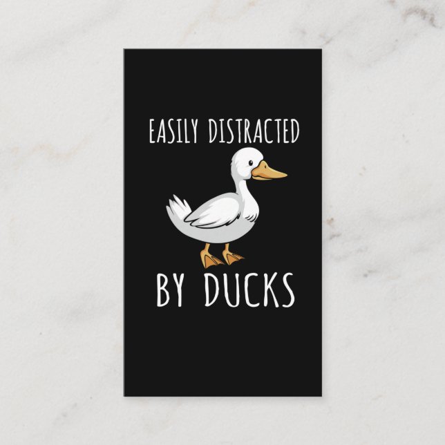 Carte De Visite Amoureux de l'Oiseau du Canard (Devant)